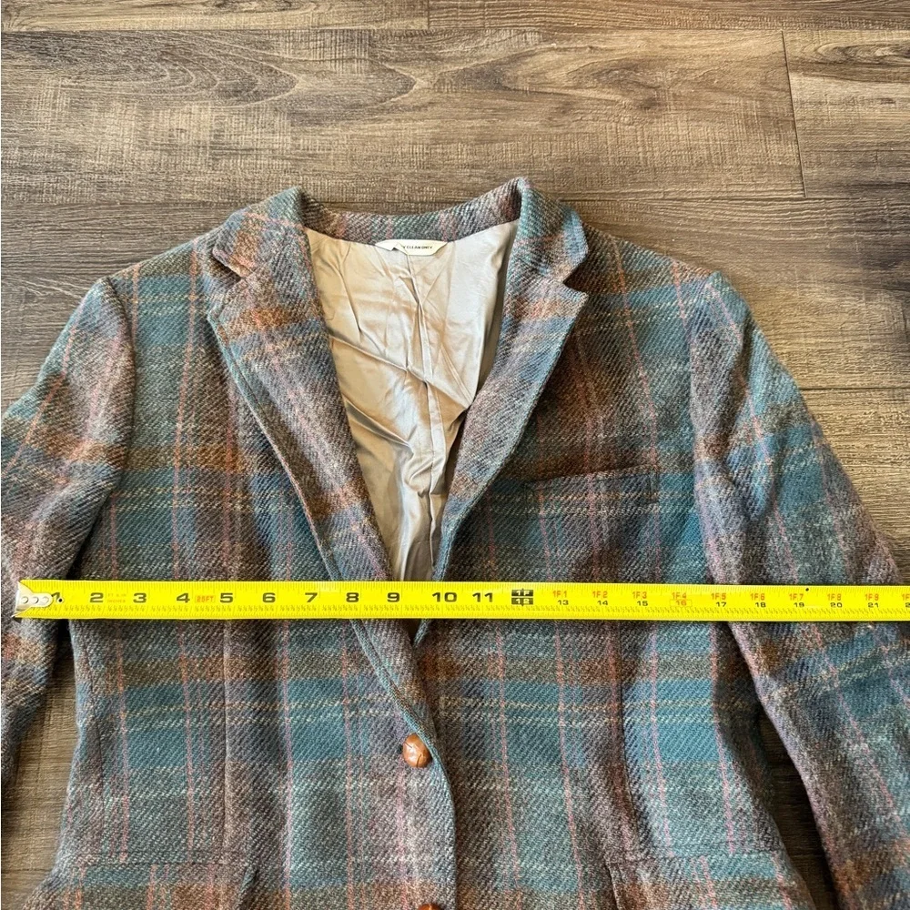 L.L. Bean Plaid Blazer in Blue and Brown